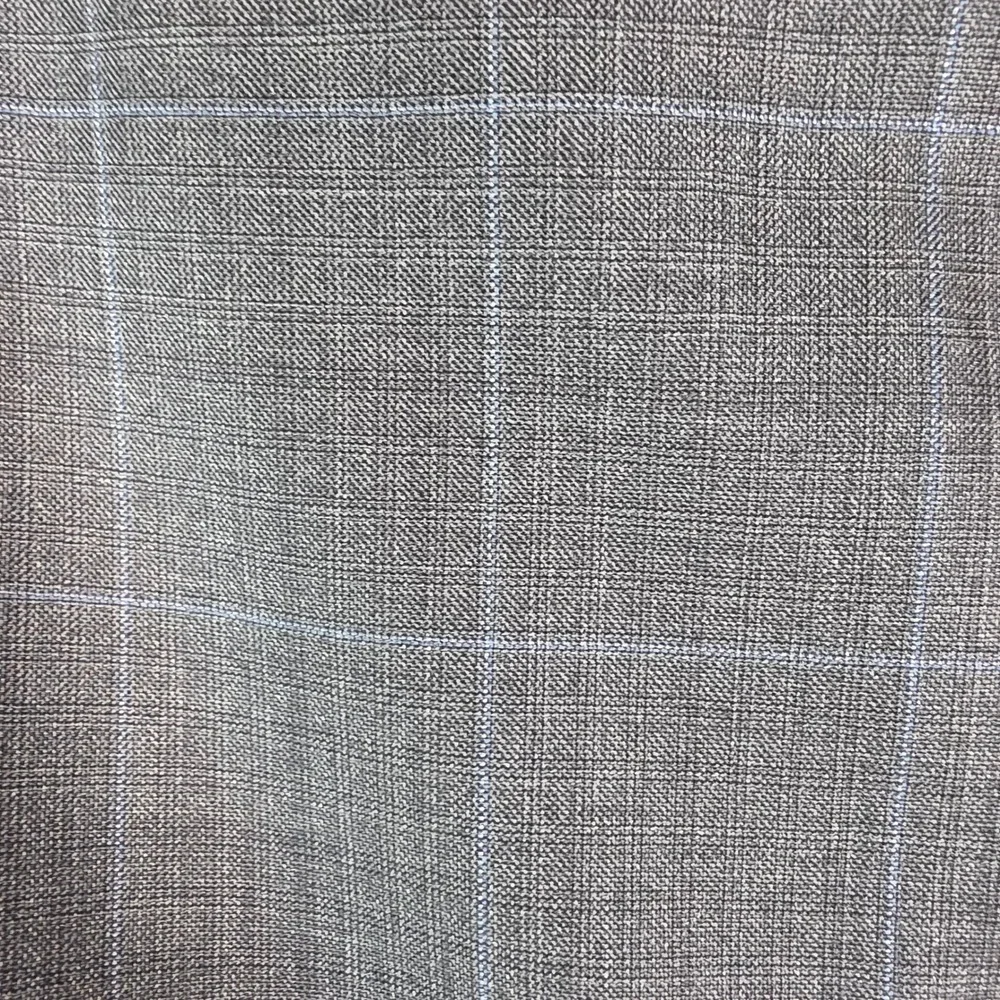 Vtg Hickey Freeman Suit Jacket Men 42‎ Grey Plaid Wool Silk Blazer Nordstrom USA
